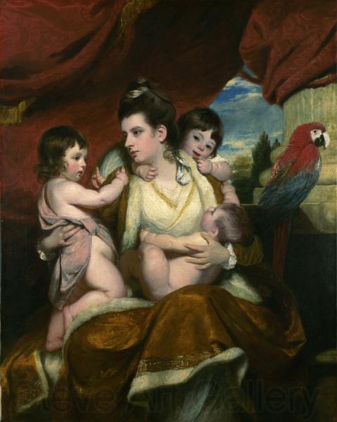 Sir Joshua Reynolds Portrait of Lady Cockburn and her three oldest sons Norge oil painting art